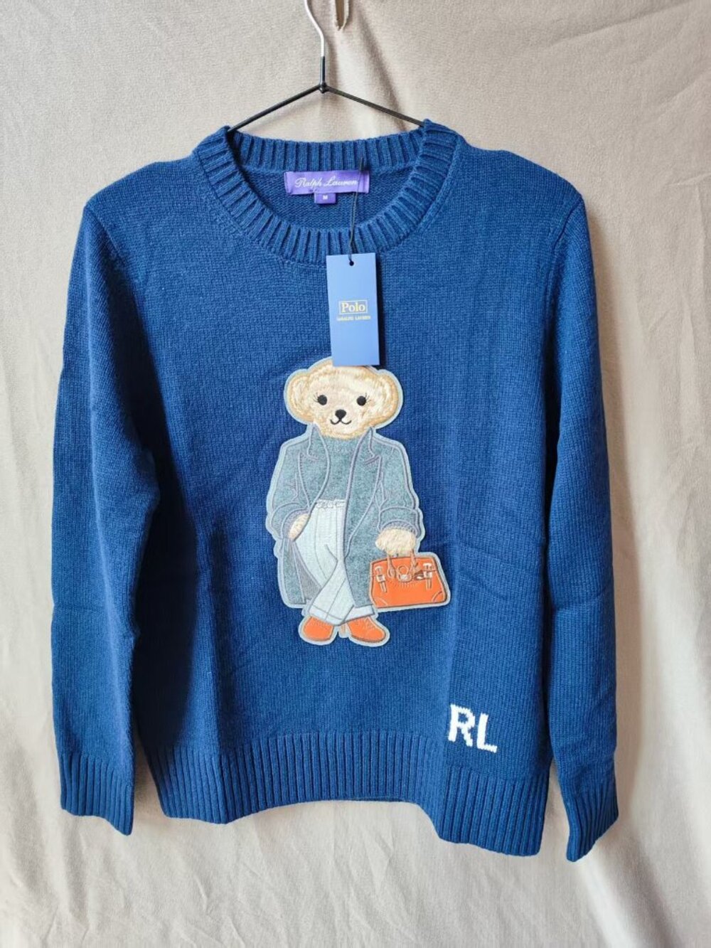 ✨Polo Ralph Lauren 🧸Traveler Bear Crewneck Knit Sweater Size M